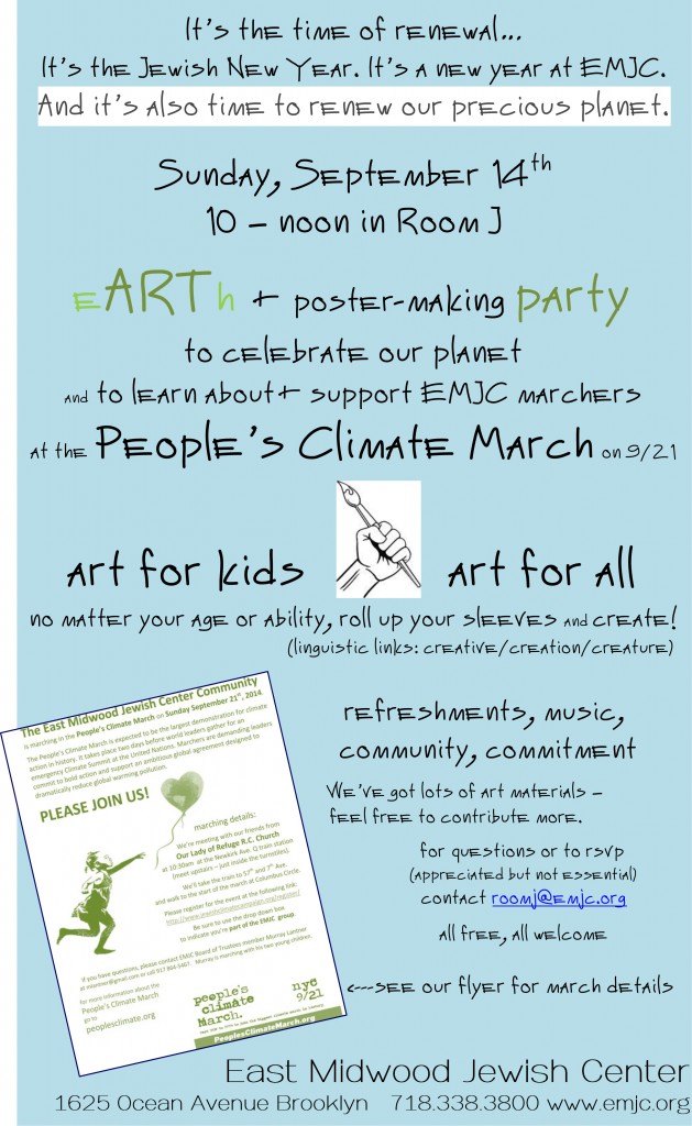 people's climate march Room J Sept 2014